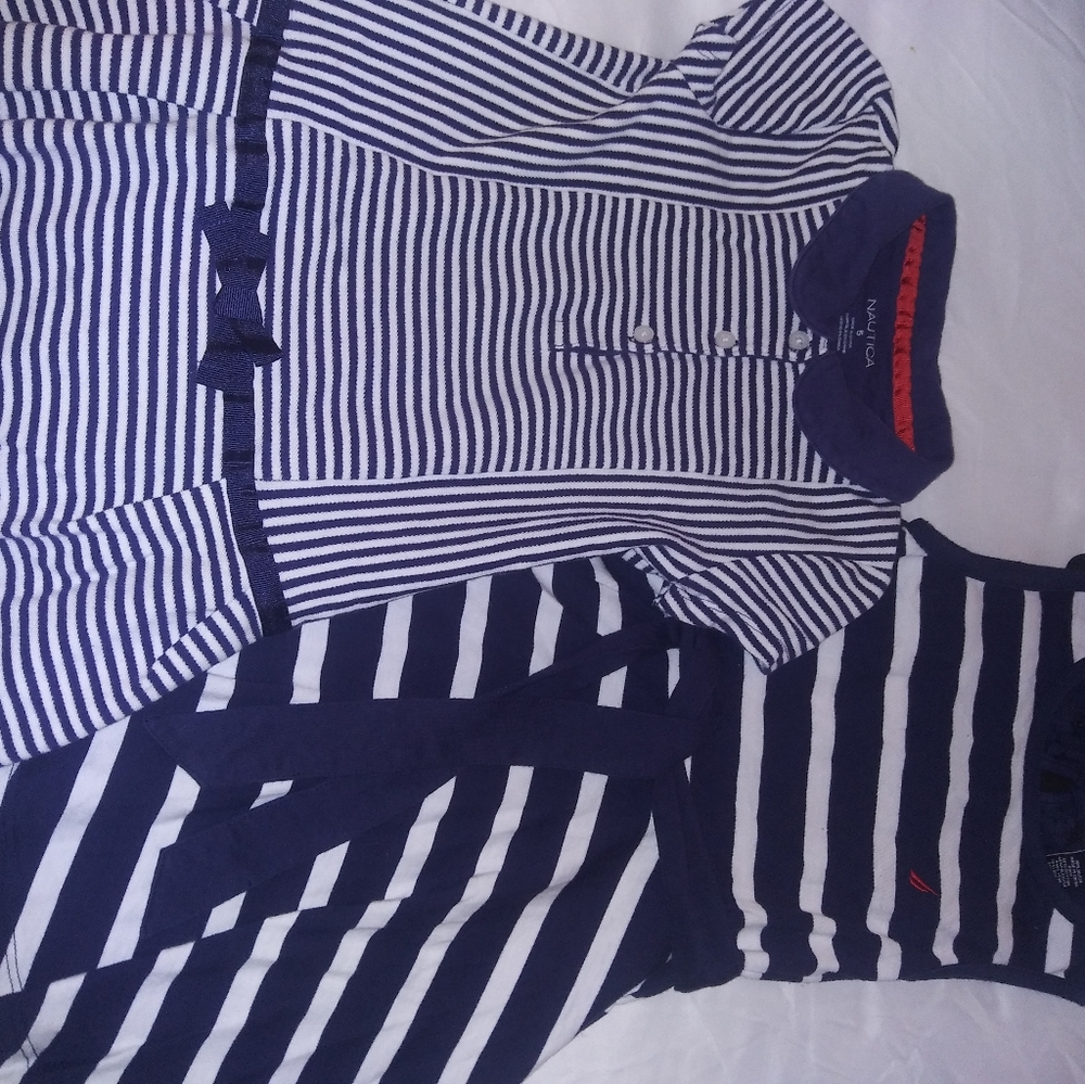 Lot two Nautica size 5 girls dresses